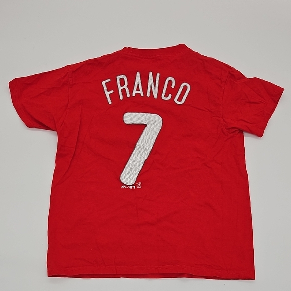 Majestic Red Phillies Short Sleeve Tee Franco - Picture 3 of 3